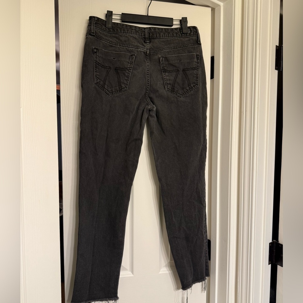7 For All Man Kind Black Jeans Size 4 Boyfriend Fit - Picture 4 of 7